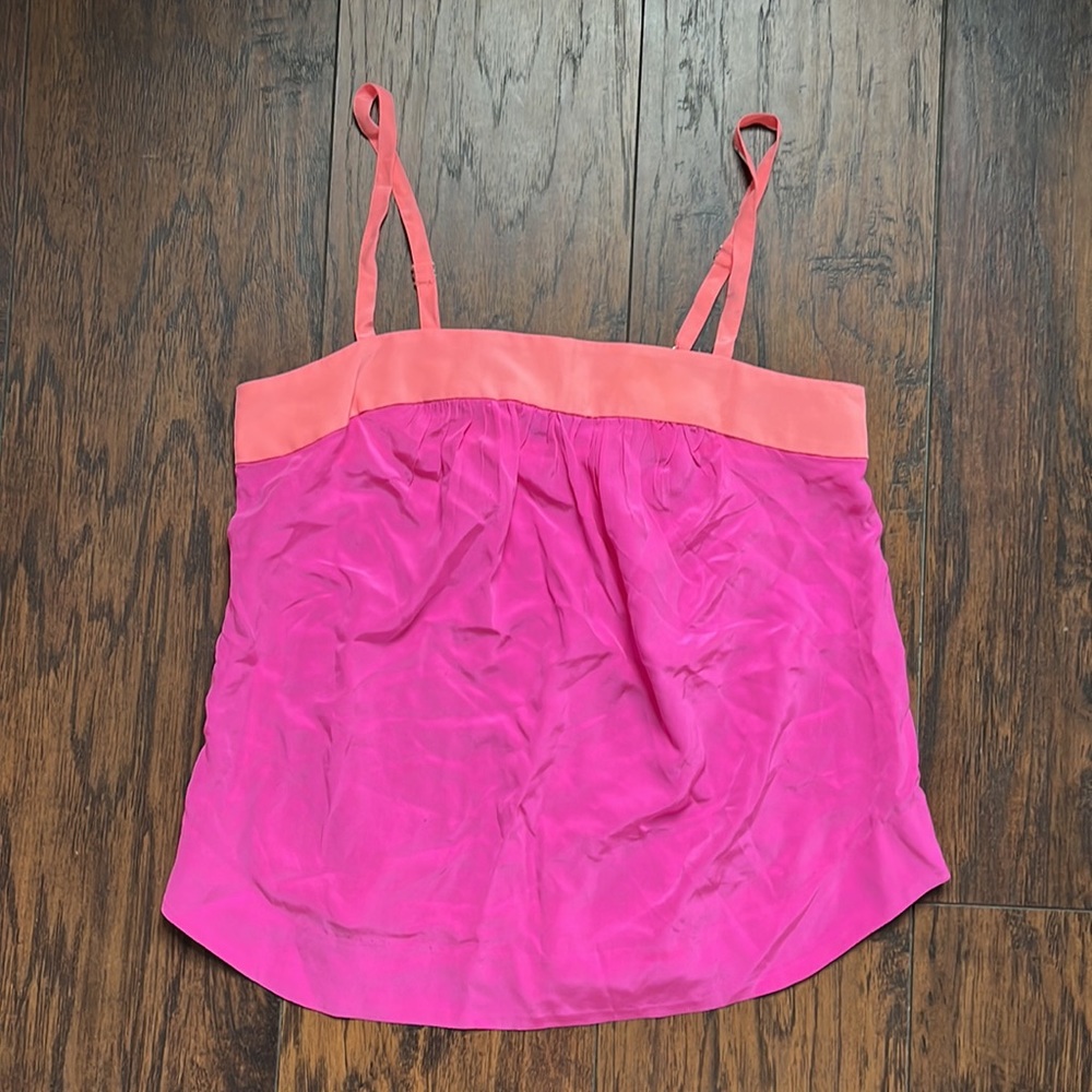 Anthropologie HD in Paris Hot Pink Silk Tank